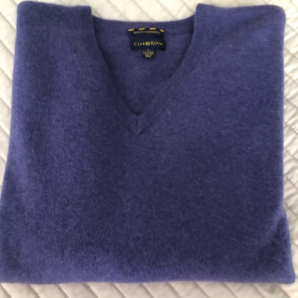 ESTATE CASHMERE sweater men’s large Club Room purple